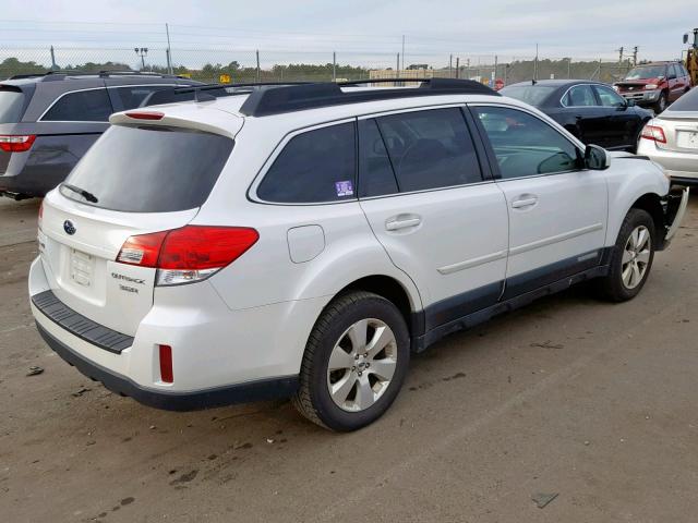 4S4BRDLC4C2249711 - 2012 SUBARU OUTBACK 3. WHITE photo 4