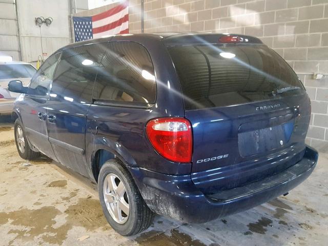 1D4GP45R05B344631 - 2005 DODGE CARAVAN SX BLUE photo 3