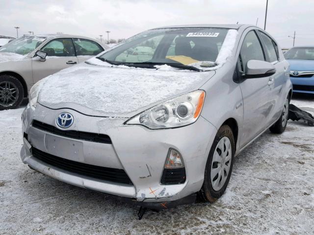 JTDKDTB33D1534857 - 2013 TOYOTA PRIUS C SILVER photo 2