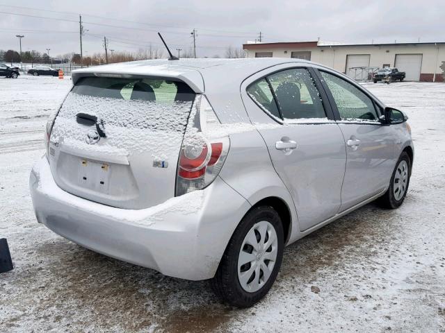 JTDKDTB33D1534857 - 2013 TOYOTA PRIUS C SILVER photo 4