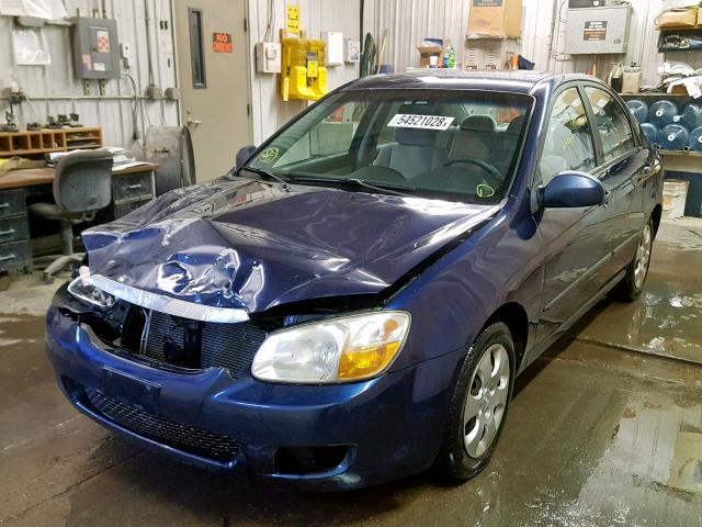 KNAFE121485501251 - 2008 KIA SPECTRA EX BLUE photo 2