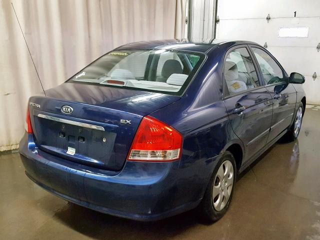 KNAFE121485501251 - 2008 KIA SPECTRA EX BLUE photo 4