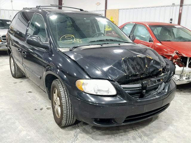 1D4GP45R17B143713 - 2007 DODGE CARAVAN SX BLACK photo 1