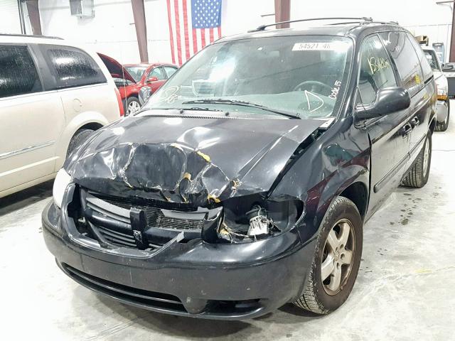 1D4GP45R17B143713 - 2007 DODGE CARAVAN SX BLACK photo 2