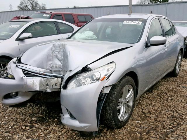 JN1CV6AR6CM970630 - 2012 INFINITI G37 SILVER photo 2