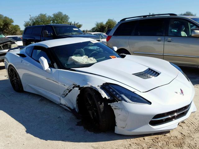 1G1YB2D79K5106896 - 2019 CHEVROLET CORVETTE S WHITE photo 1