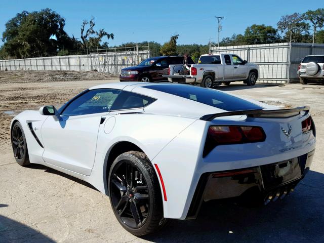 1G1YB2D79K5106896 - 2019 CHEVROLET CORVETTE S WHITE photo 3