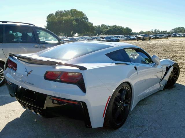 1G1YB2D79K5106896 - 2019 CHEVROLET CORVETTE S WHITE photo 4