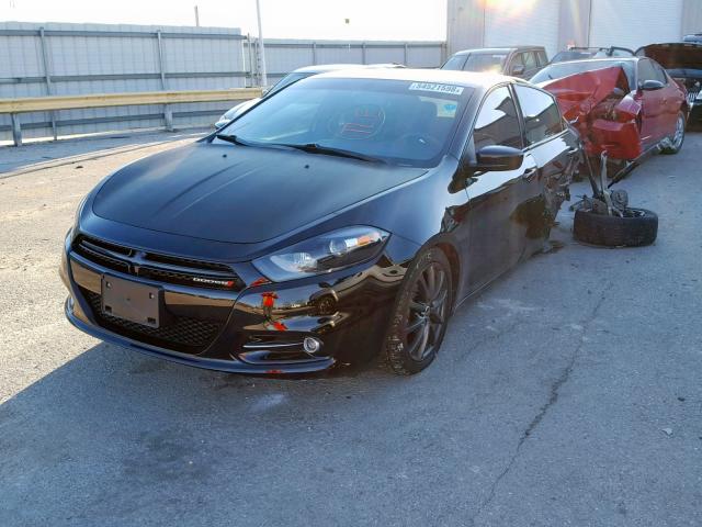 1C3CDFBH8DD219265 - 2013 DODGE DART SXT BLACK photo 2