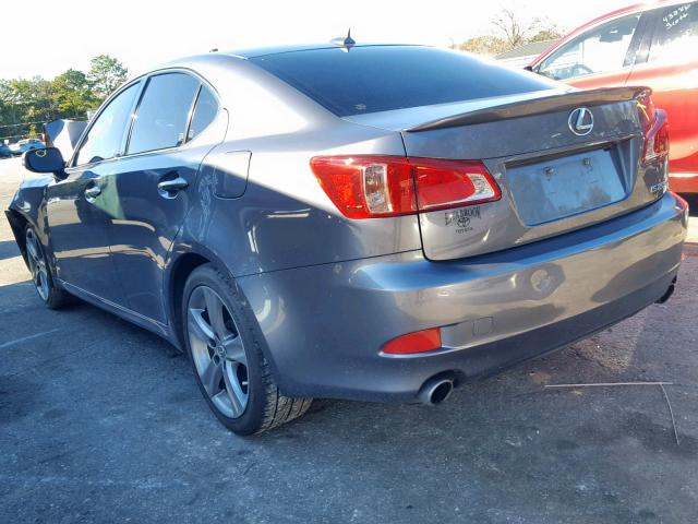 JTHBF5C2XC5180370 - 2012 LEXUS IS 250 GRAY photo 3