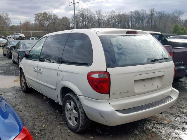 1D4GP45R26B647279 - 2006 DODGE CARAVAN SX WHITE photo 3