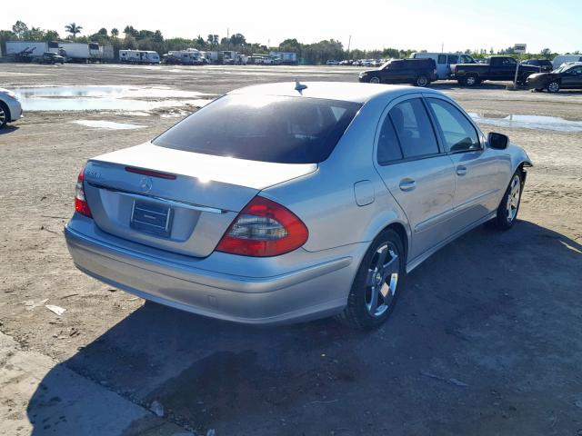 WDBUF72X27B036143 - 2007 MERCEDES-BENZ E 550 SILVER photo 4