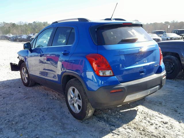 KL7CJLSB0FB058730 - 2015 CHEVROLET TRAX 1LT BLUE photo 3