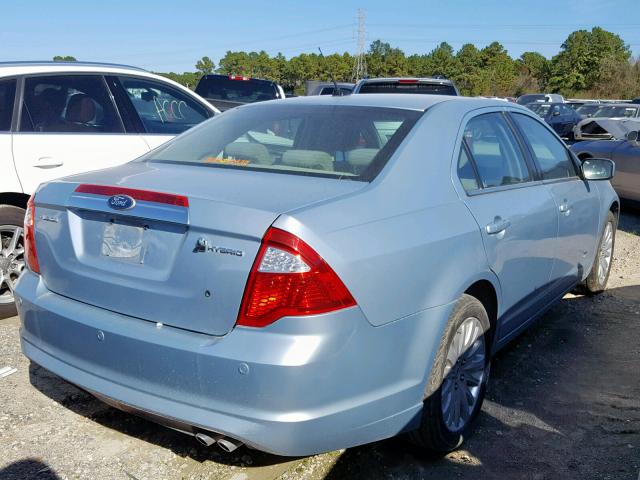 3FADP0L36AR425362 - 2010 FORD FUSION HYB BLUE photo 4