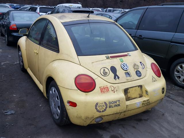 3VWCD21C0XM468370 - 1999 VOLKSWAGEN NEW BEETLE YELLOW photo 3