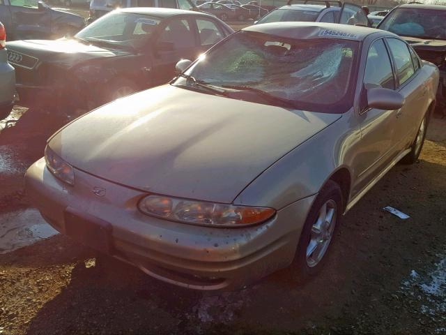 1G3NL52E01C114812 - 2001 OLDSMOBILE ALERO GL GOLD photo 2