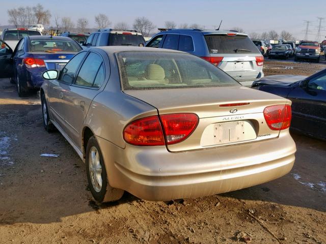 1G3NL52E01C114812 - 2001 OLDSMOBILE ALERO GL GOLD photo 3