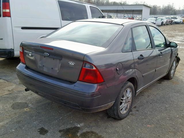 1FAFP34N47W302160 - 2007 FORD FOCUS ZX4 GRAY photo 4