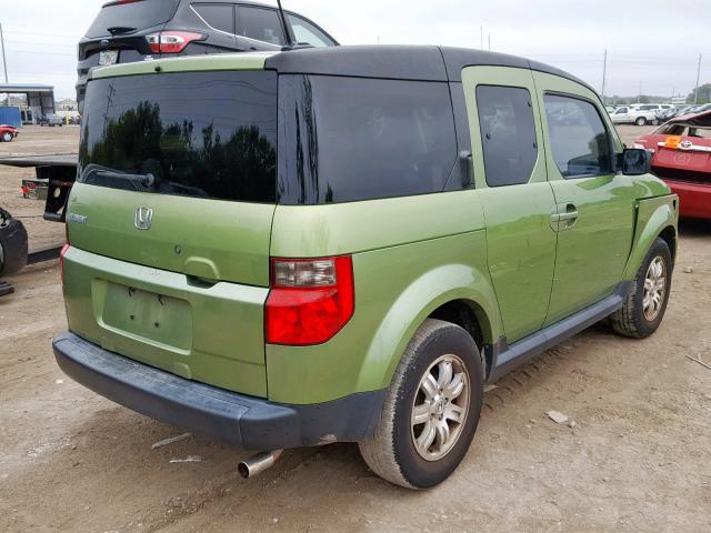 5J6YH18798L010923 - 2008 HONDA ELEMENT EX GREEN photo 4