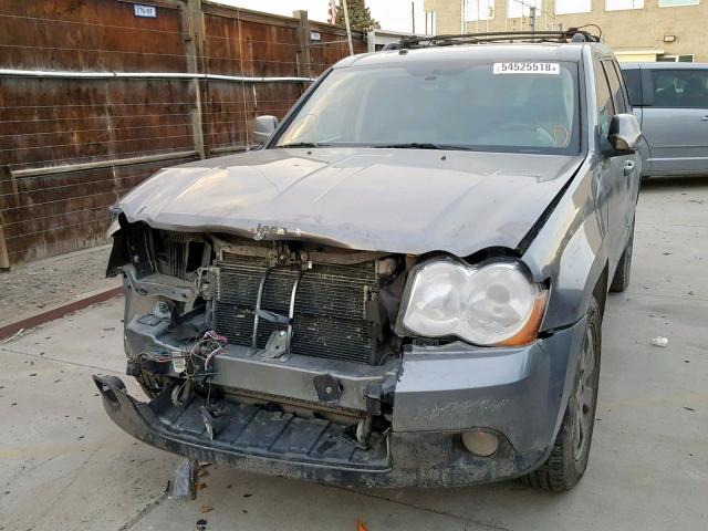 1J8HR58228C181245 - 2008 JEEP GRAND CHER GRAY photo 9