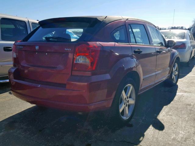 1B3HB48B37D109325 - 2007 DODGE CALIBER SX MAROON photo 4