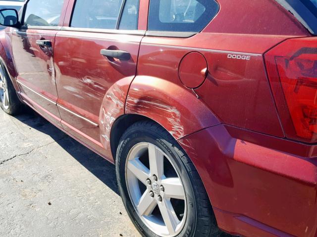 1B3HB48B37D109325 - 2007 DODGE CALIBER SX MAROON photo 9