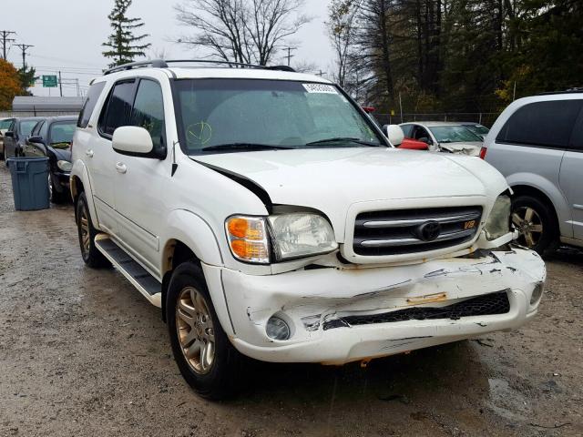 5TDBT48A23S198683 - 2003 TOYOTA SEQUOIA LI WHITE photo 1