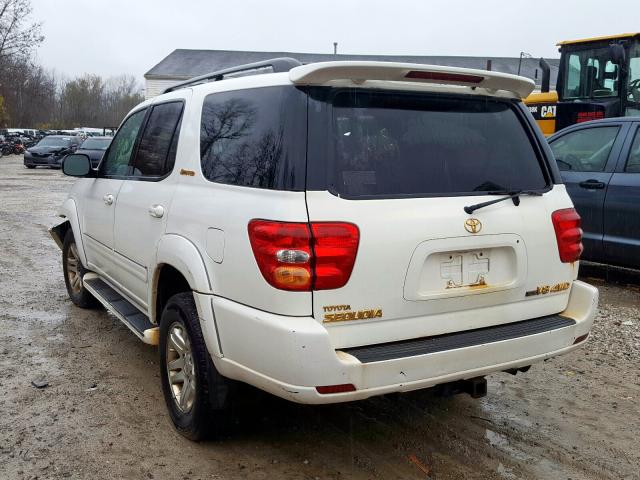 5TDBT48A23S198683 - 2003 TOYOTA SEQUOIA LI WHITE photo 3