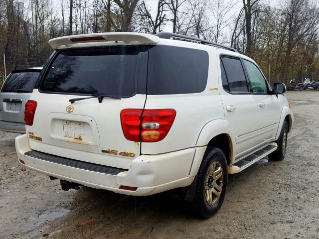 5TDBT48A23S198683 - 2003 TOYOTA SEQUOIA LI WHITE photo 4