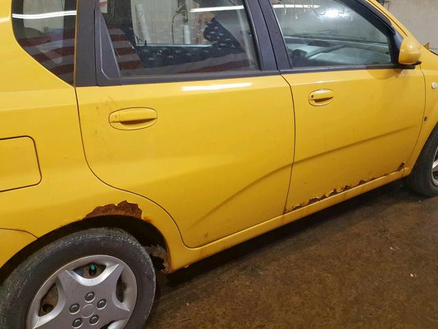 KL1TD66608B075224 - 2008 CHEVROLET AVEO BASE Sarı foto 9