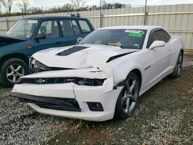 2G1FS1EW3E9313136 - 2014 CHEVROLET CAMARO SS WHITE photo 2