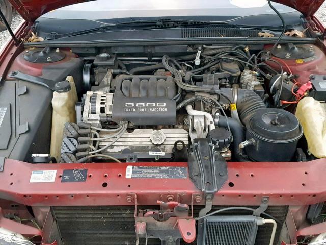 2G4WF54L0P1404890 - 1993 BUICK REGAL GRAN BURGUNDY photo 7