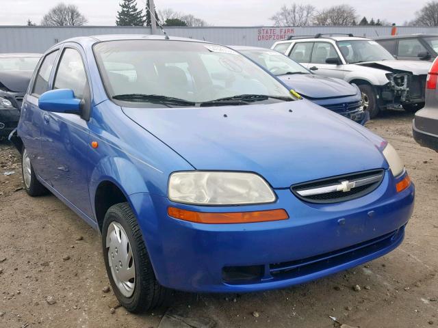 KL1TD62624B183845 - 2004 CHEVROLET AVEO BLUE photo 1