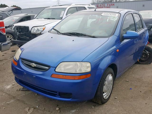 KL1TD62624B183845 - 2004 CHEVROLET AVEO BLUE photo 2