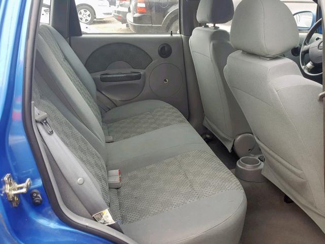 KL1TD62624B183845 - 2004 CHEVROLET AVEO BLUE photo 6