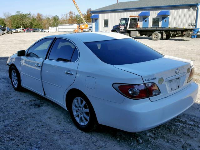 JTHBF30G236010339 - 2003 LEXUS ES 300 WHITE photo 3