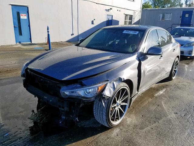 JN1BV7AR0FM413900 - 2015 INFINITI Q50 BASE GRAY photo 2