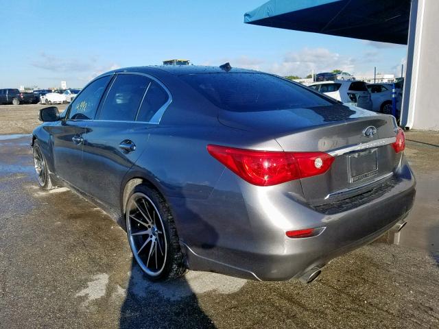 JN1BV7AR0FM413900 - 2015 INFINITI Q50 BASE GRAY photo 3