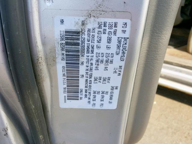 1C4GJ25B62B593534 - 2002 CHRYSLER VOYAGER GRAY photo 10