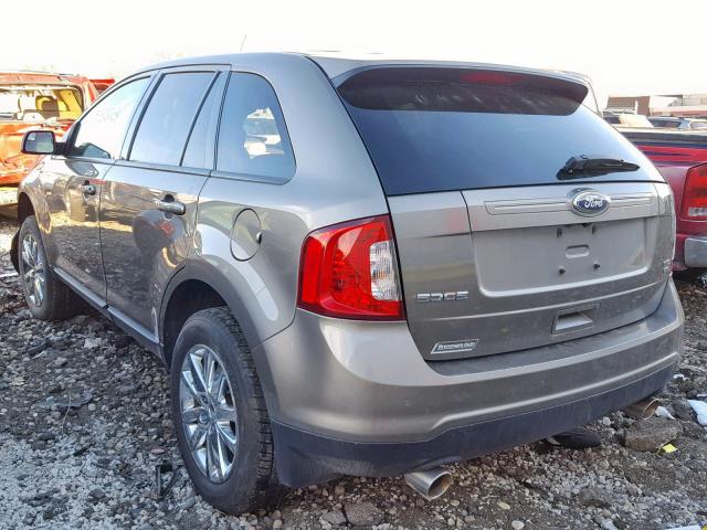 2FMDK4JC5EBA82062 - 2014 FORD EDGE SEL GRAY photo 3