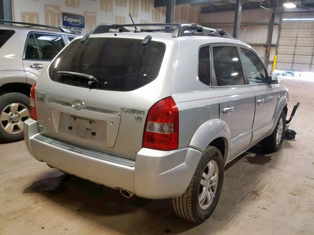 KM8JN72DX7U545457 - 2007 HYUNDAI TUCSON SE SILVER photo 4