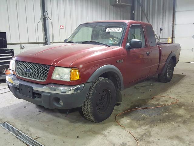 1FTZR45E92TA47277 - 2002 FORD RANGER SUP RED photo 2