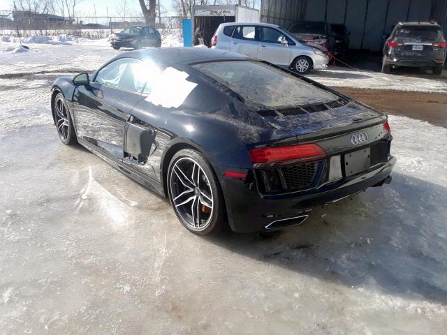 WUAEAAFX2H7904175 - 2017 AUDI R8 5.2 QUA BLACK photo 3