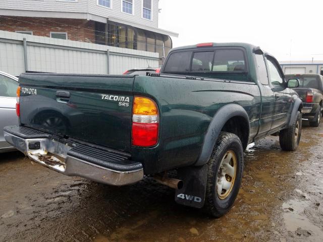 5TEWM72N84Z324772 - 2004 TOYOTA TACOMA XTR GREEN photo 4