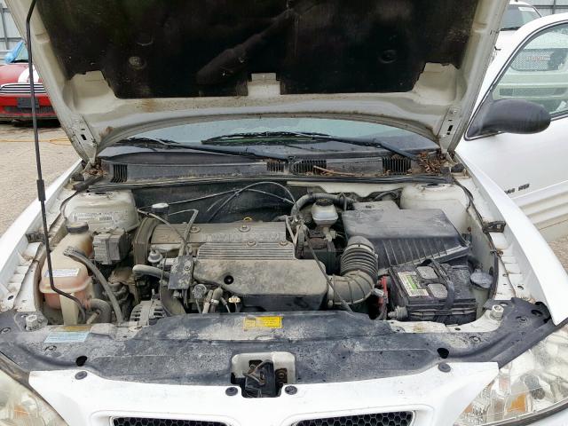 1G2NF52TXYC510153 - 2000 PONTIAC GRAND AM S WHITE photo 7