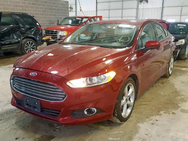 3FA6P0G78GR340411 - 2016 FORD FUSION S BURGUNDY photo 2