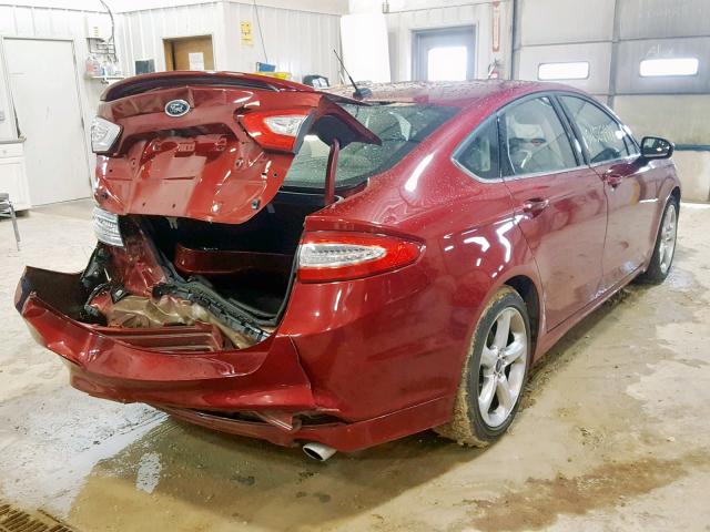 3FA6P0G78GR340411 - 2016 FORD FUSION S BURGUNDY photo 4