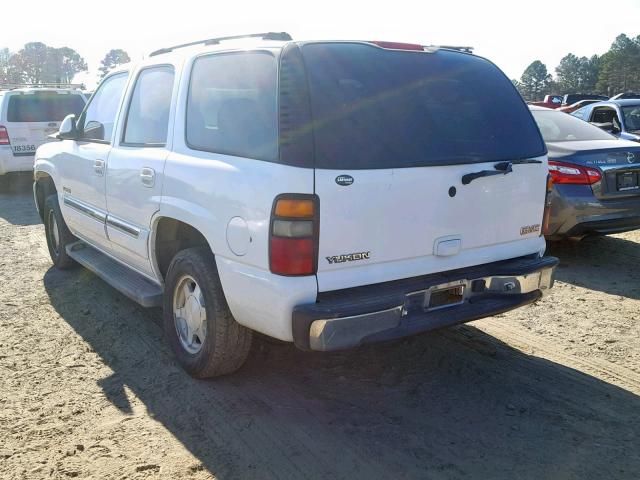 1GKEC13V25R107438 - 2005 GMC YUKON WHITE photo 3