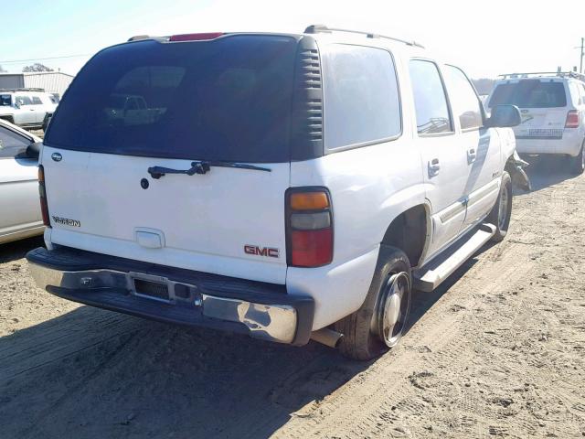 1GKEC13V25R107438 - 2005 GMC YUKON WHITE photo 4