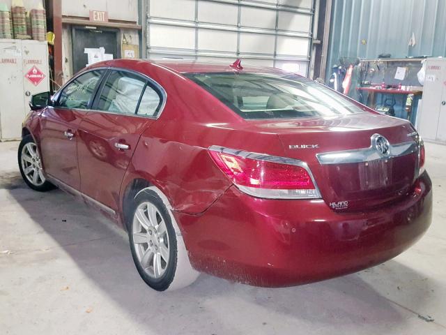 1G4GC5EG1AF142215 - 2010 BUICK LACROSSE C MAROON photo 3